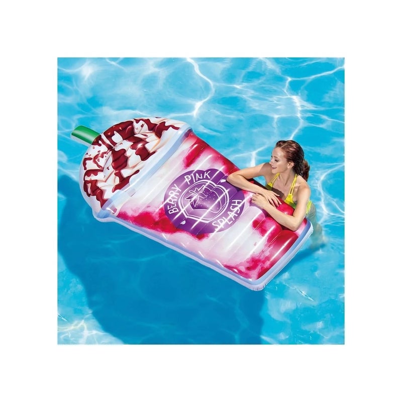 Intex - Inflatable Berry Pink Splash Milkshake Pool Float Lounger 198x107 cm - 58777EU - Image 4